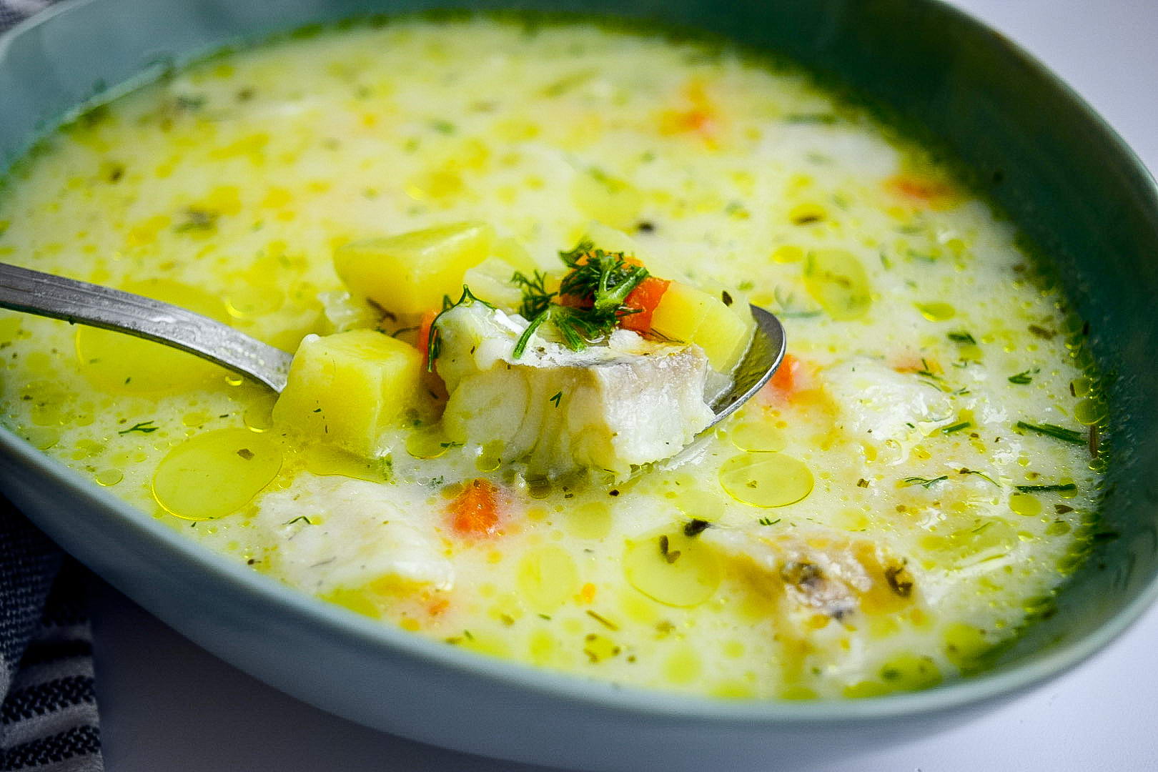 Сырный суп с судаком — быстрый рецепт рыбного супа