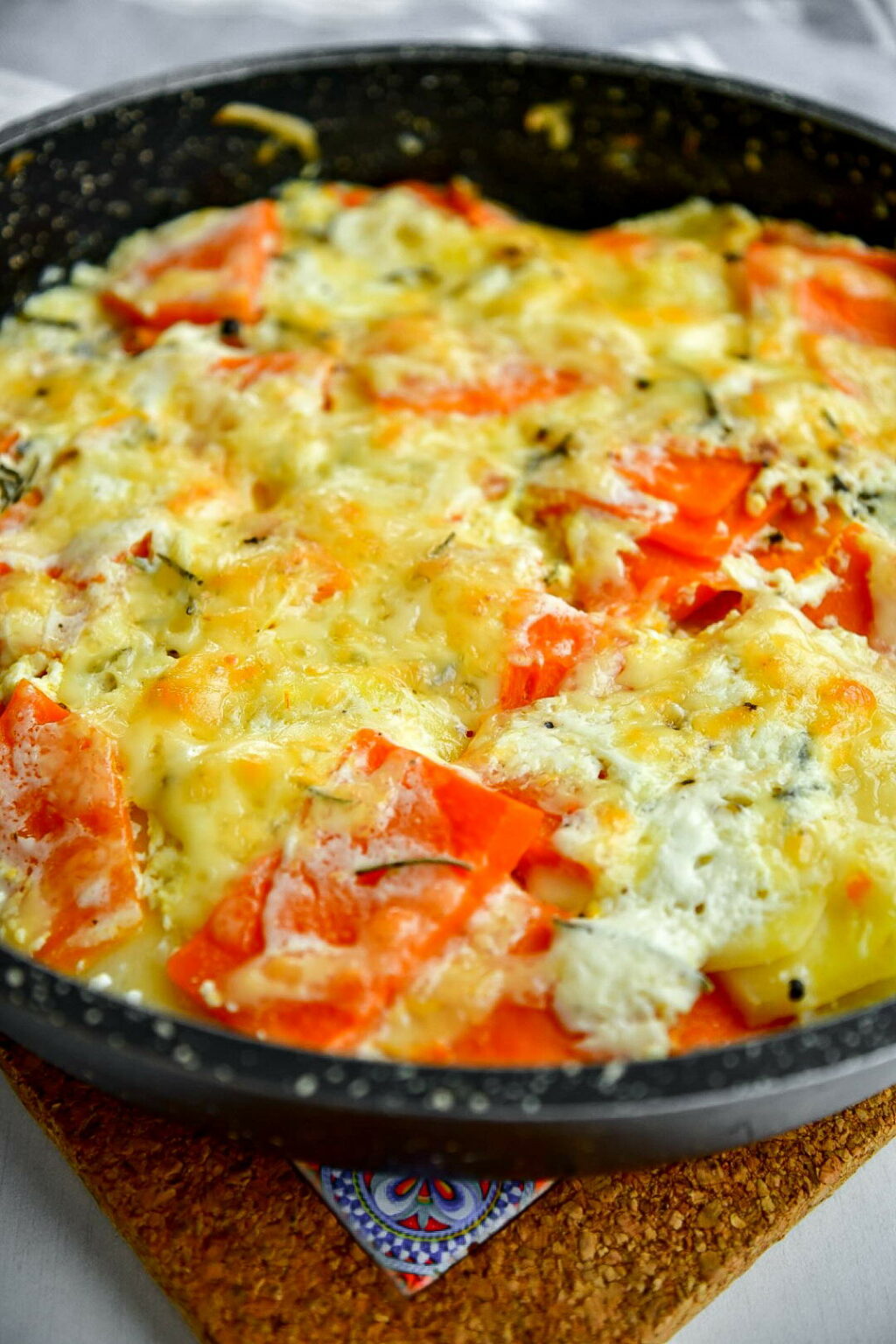 Запеканка из тыквы с сыром и сметанно-яичной заливкой